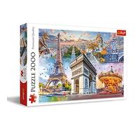 Trefl 27125 2000 Elemente-Europäische Hauptstadt, Berühmte Bauwerke, Collage, DIY, Kreative Unterhaltung, Klassische Puzzles für Erwachsene Kinder ab 12 Jahren Jigsaw, Weekend in Paris, France