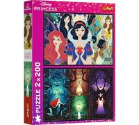 Trefl 2in1: Disney Princess, Enchanted Princesses-2 x 200 Pieces-Set of Two Jigsaw Puzzles for Boys, Multicoloured, 13317