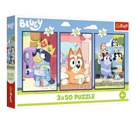 Trefl 3-in-1 Puzzle: Bluey, Bluey Family - 3 x 50 Pieces, 3 Puzzle Set for Children from 4 Years