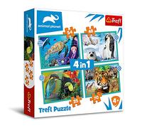 Trefl 34382 The Mysterious World of Animals from 35 to 70 Pieces, 4 Sets, for Children from 4 Years 4 in 1