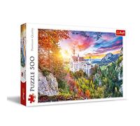 Trefl 37427 500 Elements Landscape, Forest, Bavaria, Modern DIY Puzzle, Creative Entertainment, Fun, for Adults and Children from 10 Years, View of Neuschwanstein Castle, Germany