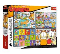 Trefl 4in1 Garfield Hates Mondays - 4 x 250 Pieces-Set of Four Girls Puzzles, Multicoloured, 13344