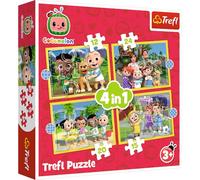 TREFL 4w1 Cocomelon, Poznaj bohaterów [PUZZLE]