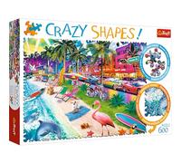 Trefl 600 el. Crazy Shapes Plaża w Miami [PUZZLE], Mehrfarbig