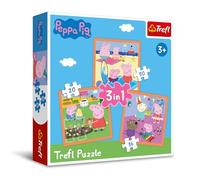 Trefl 916 34852 EA 3 in 1 Peppa Pig, red