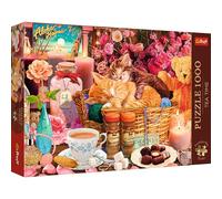 Trefl All Things Nice Kittens - 1000 Piece Jigsaw Puzzles for Adults & Children Aged 12+ - Tea Time Cuddling Cats Puzzle