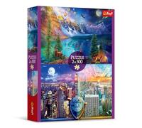 Trefl American Tour 2x500 Piece Jigsaw Puzzle 48x34 cm Print, DIY Puzzle, Creative Fun, Classic Puzzle for Adults and Children from 12 Years Old
