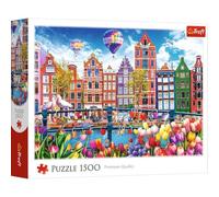 Trefl - Amsterdam Colorful - 1500 Pieces Jigsaw Puzzle - DIY Jigsaw Puzzle Creative Entertainment Classic Puzzle for Adults and Kids 14+