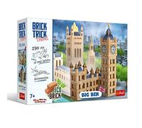 Trefl Brick Trick Build with Brick Travel Big Ben Symbol, England, Clock, Natural Brick, EKO Brick Building Blocks, DIY, Over 290 Bricks, Set for Kids Ages 7 and Up