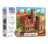 Trefl Brick Trick Travel with Brick - Malbork - 100% Natural Brick, Castle, View, EKO Stone Blocks with Brick, DIY Over 380 Bricks