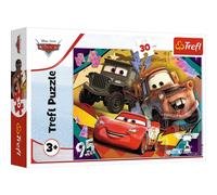 Trefl 18293 30 Elements Puzzle Coloré avec Personnages Disney, Divertissement créatif, Amusant Pour les Enfants à partir de 3 ans, Cars, Cars Speeding
