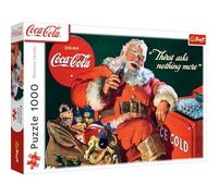 Trefl Coca-Cola Santa Gifts 1000 Pieces Christmas Jigsaw Puzzle for Adults and Children from 14 Years, Multicoloured, 10921