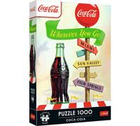 Trefl Premium Plus Quality - Puzzle Coca-Cola: Wo immer du gehst - 1000 Elements, Coca-Cola Series in Main Role, for Adults and Children from 14 Years