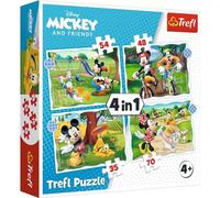 Trefl Cool Mickey Day Puzzle 4 in 1 Disney Printing for Children from 4 years