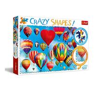 Trefl Crazy Shapes Hot Air Balloons 600 Piece Jigsaw Puzzle - Unique Irregular Shaped Pieces - Fun Puzzles for Adults & Kids Aged 10+
