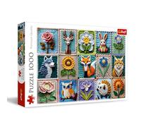 Trefl Crochet - My Passion - Puzzle with 1000 Pieces - Animals and Flowers Jigsaw Puzzle Made with the Crochet Method for Adults and Children from 14 Years