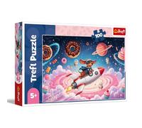 Trefl - Dachshund on the Rocket - 100 Elements - Colorful Animal Puzzles, Creative Entertainment, Fun for Children from 5 years