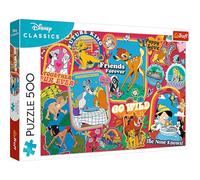 Trefl Disney Through The Years - 500 Piece Jigsaw Puzzles for Adults & Children Aged 10+ Classic Disney Characters Collage