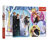 Trefl, Disney Frozen II Glitter in the Glow of Love Puzzle 100 Pieces for Ages 5 and Up