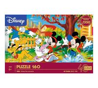 Trefl - Disney, Fun in the Puddles - Puzzle 160 Pieces - Colourful Puzzle with Characters from the Mickey Mouse Cartoon, Fun for Children from 6 Years
