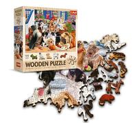 Trefl - Dog Friendship Puzzle - 1000 Elements, Wood Craft, Irregular Shapes, 100 Animal Figures, Modern Premium Jigsaw Puzzle DIY for Adults and Children from 12 Years Old