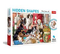 Trefl Doggy Fun Puzzle for Adults, 1043-Piece, 10 Hidden Shapes - TREFL-10675
