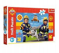 Trefl - Fireman Sam, Always helpful firefighter Sam - Puzzle of 100 pieces - Colourful puzzle with fairy-tale characters, for children from 5 years