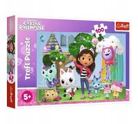 Trefl Gabby's Dollhouse - 100 Piece Jigsaw Puzzles for Kids - Gabby & Friends Puzzle for Children - For Ages 5+