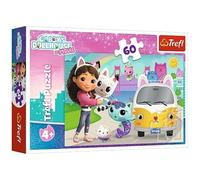 Trefl - Gabby's Dollhouse, Gabby and the Cat Adventures - 60 Piece Puzzle - Colourful Puzzle with Fairy Tale Figures, Creative Entertainment, Fun for Children 4 Years and Up