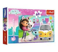 Trefl - Gabby's Dollhouse, Gabby and the Cat Adventures - 60 Piece Puzzle - Colourful Puzzle with Fairy Tale Figures, Creative Entertainment, Fun for Children 4 Years and Up