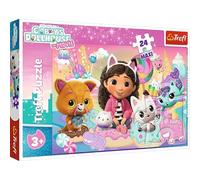 Trefl - Gabby's Dollhouse, Gabby's Feline World - 24 Maxi Puzzles - 24 Large Pieces, Creative Entertainment, for Kids Ages 3+