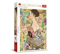 Trefl - Gustav Klimt, Lady with Fan - Puzzle 1000 Pieces - Puzzle Art Collection, Artistic Jigsaw Puzzle, for Adults and Children from 14 Years
