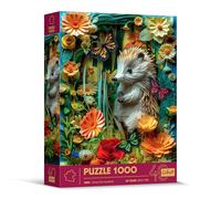 Trefl 3D Effect, Hedgehog-1000 Pieces-40th Anniversary, Art Paper Art, Premium Puzzle for Adults and Teens from 14 Years, Multicoloured, 40042