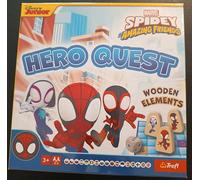 Trefl Hero Quest, Spidey and His Amazing Friends - Family Board Games, Wooden Toy Figures and Dice, Find the Superheroes, A Game for the Youngest with Fairytale Heroes, for Children from 3 Years