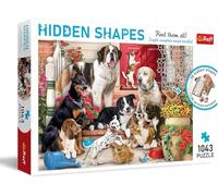 Trefl Hidden Shapes Doggy Fun - 1043 Piece Jigsaw Puzzles for Adults - Find The Hidden Elements