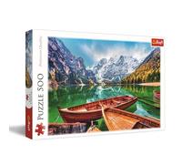 Trefl Lake Braies, Italy 500 Piece Jigsaw Puzzle Red 19"x13" Print, DIY Puzzle, Creative Fun, Classic Puzzle for Adults and Children from 10 Years Old