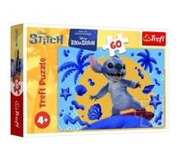 Trefl - Lilo & Stitch, Day with Stitch - Puzzle 60 Pieces - Colorful Puzzle with Movie Heroes, Creative Entertainment, Fun for Children from 4 years