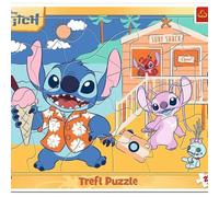Trefl Lilo & Stitch Happy Stitch - Puzzles with Frame for Toddlers, 25 Large Pieces, Frame and Sturdy Mount, with Fairy Tale Figures, for Ages 4+