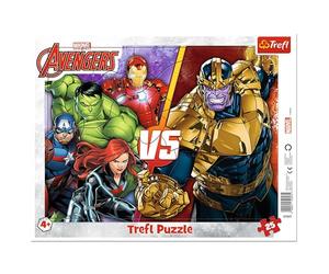 Trefl Marvel Avengers Frame Puzzle - 25 Piece Jigsaw Puzzles for Children Aged 4+ - Superhero End Game Iron Man Hulk Puzzles
