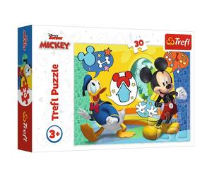 Trefl - Mickey, Mickey Mouse and Funny House - Jigsaw Puzzle 30 Elements - Colourful Puzzle with Disney Heroes Fairy Tale, Mickey Mouse, Creative Entertainment, Fun for Kids Ages 3 and Up