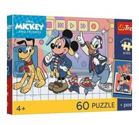 Trefl - Mickey Mouse and Friends, Mouse Crew - Puzzle 60 Pieces - Colorful Jigsaw Puzzle with Fairy Heroes, Unique Poster, Creative Entertainment, Fun for Children from 4 years