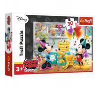 Trefl Mickey Mouse Puzzle - 30 Piece Jigsaw Puzzles for Children - Disney Minnie & Mickey Mouse Character Jigsaws