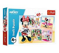 Trefl Minnie Mouse 60 Piece Jigsaw Puzzles For Kids - Disney Character Puzzle For Children Easy Hold - For Ages 4+