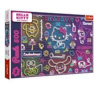 Trefl Neon Hello Kitty 37523 500 Pieces Creative Fun Puzzle for Adults and Children from 10 Years