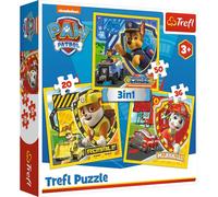 trefl Paw Patrol 3-in-1 Jigsaw Puzzle 20-36-50 Pieces 34839 Multi-Coloured
