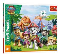 Trefl - Paw Patrol, Prehistoric Friendship - Puzzle 24 Maxi - 24 Large Elements, Creative Leisure, for Children from 3 Years