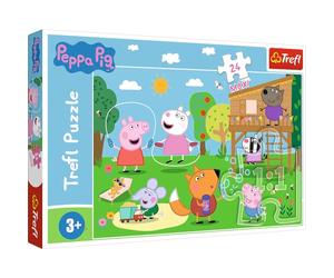 Trefl Peppa Pig & Friends Fun in the Park - 24 Piece Jigsaw Puzzles for Kids - Easy Hold Large Maxi Puzzle Pieces for Children - For Ages 3+