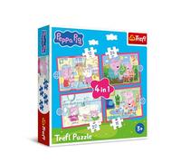 Trefl - Peppa Pig, Peppa Loves Adventures - Puzzle 4in1, 4 Jigsaw Puzzles, 12 to 24 Pieces - Various Difficulty, Colorful Puzzle with Heroes Fairy Tale Fun for Children from 3 years old