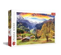 Trefl Picturesque Village in the Alps - 1000 Piece Jigsaw Puzzle-DIY Landscape Jigsaw Puzzle, Creative Entertainment, for Adults and Children Over 12 Years Old, Multicolor, Pizzi, 68.5 x 48 cm (10775)