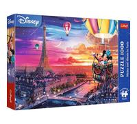 Trefl Premium Plus Quality - Disney Puzzle, Mickey and Minnie in Paris - 1000 Piece, "Favorite Characters" Puzzle Series, for Adults and Children Age 14 and Up